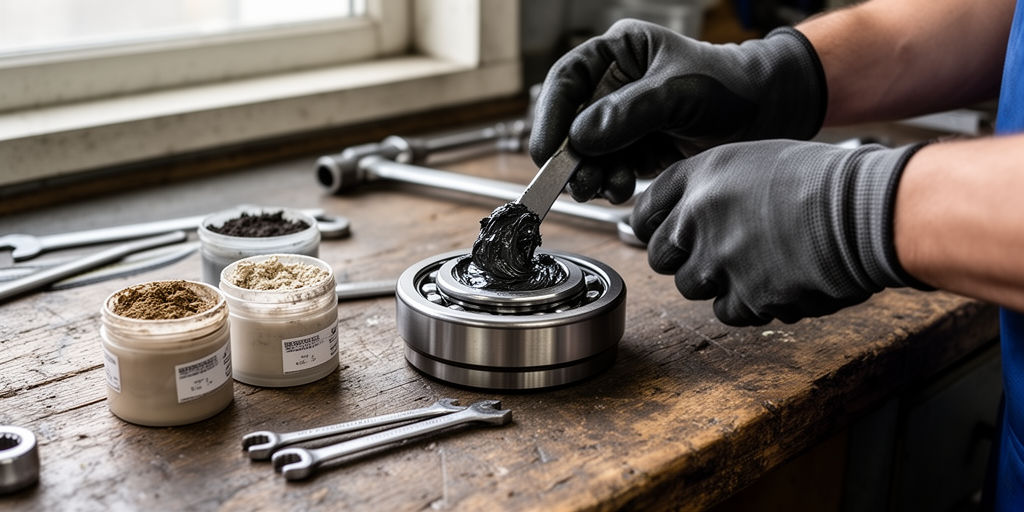 Нанесение смазки на подшипник